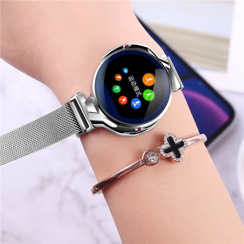Women Luxury Smart Watch Heart Rate Monitor Blood Pressure Watch Fitness Tracker Sports Smart Bracelet Pk H8 Z18 H1