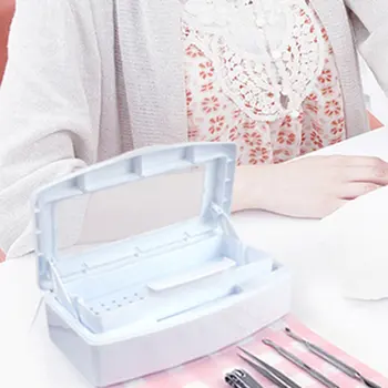 

Sterilizer Tray Box Alcohol Disinfection Box Salon Nail Metal Tools Disinfector Manicure Implement Alcohol Disinfection Box