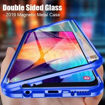 

Double Sided Glass Case For Samsung Galaxy A50 Cases Magnetic bumper Cover for samsung A20 A30 A70 A51 A71 A21s A50S M30S Coque