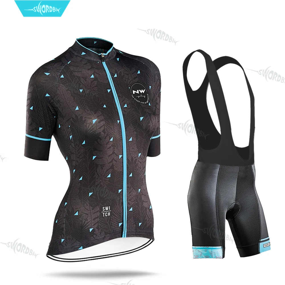 

Cycling Clothes Northwave Women Bicycle Clothing Short Sleeve Jersey Set Mountain Bike Uniform Lady Suit Summer Bib Shorts Kit