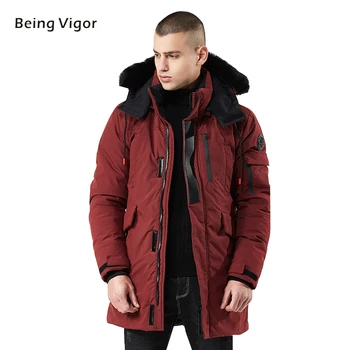 

Winter Parka Men Coat Fur Hooded Thicken Jacket Men's Outerwear Military Trench Overcoats Long jaqueta masculina 3XL