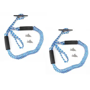 

2Sets 5 Inch Rope Bolt And Ship Elastic Rope Mooring Rope Buffer Elastic Rope Suitable For Ships Motor Boats Kayaks, Etc.