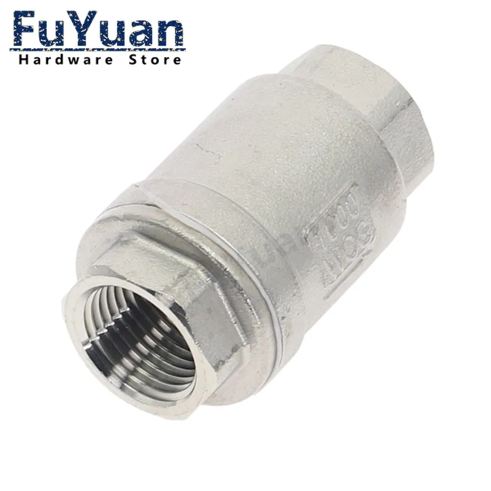 Válvula de Retenção Rosca Fêmea Fio Boca Vertical Não-retorno Válvula Aço Inoxidável Peças ss 304