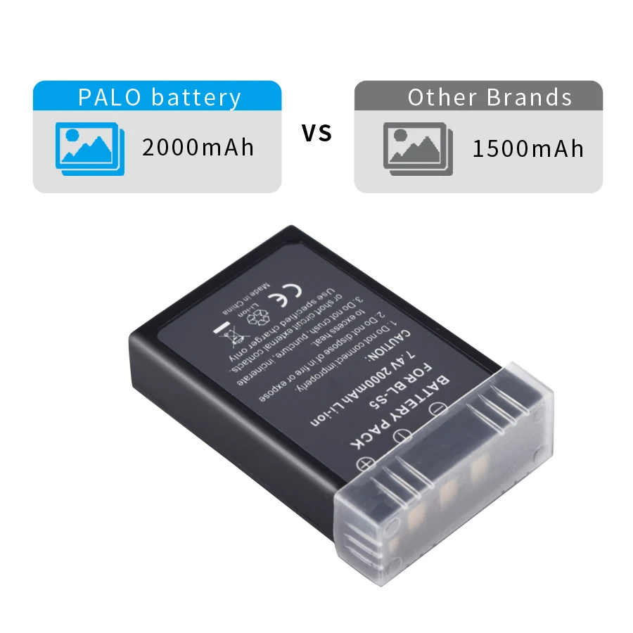 PALO Камера аккумуляторная batetry BL-S5 S5 BLS5 7,4 V 2000mah литий-ионный аккумулятор для Olympus E-PL2/E-PL1s/EPL2EPLI2/EPL5 и т. Д