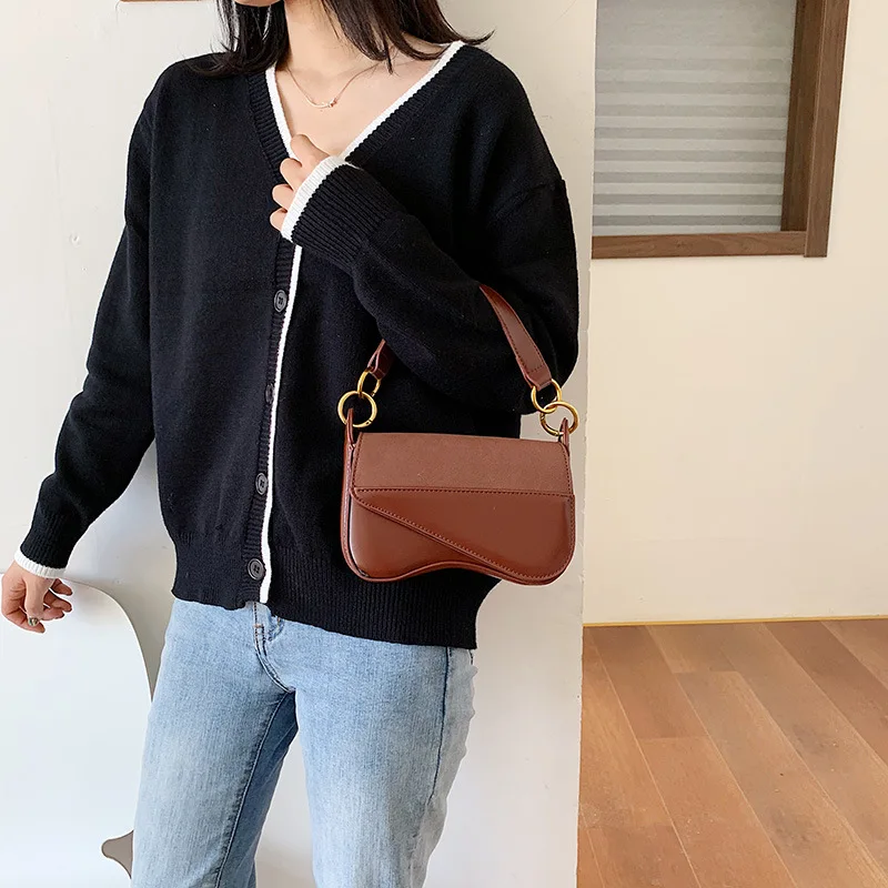 Модные однотонные Сумки из искусственной кожи на плечо, сумки-мессенджеры, женские сумки для рук, однотонные кошельки, женские повседневные сумки высокого качества
