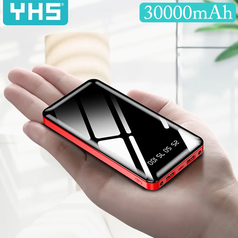 Внешний аккумулятор 30000 мАч, портативная зарядка для телефона samsung, Внешнее зарядное устройство, внешний аккумулятор 30000 мАч для iPhone Xiaomi Mi huawei