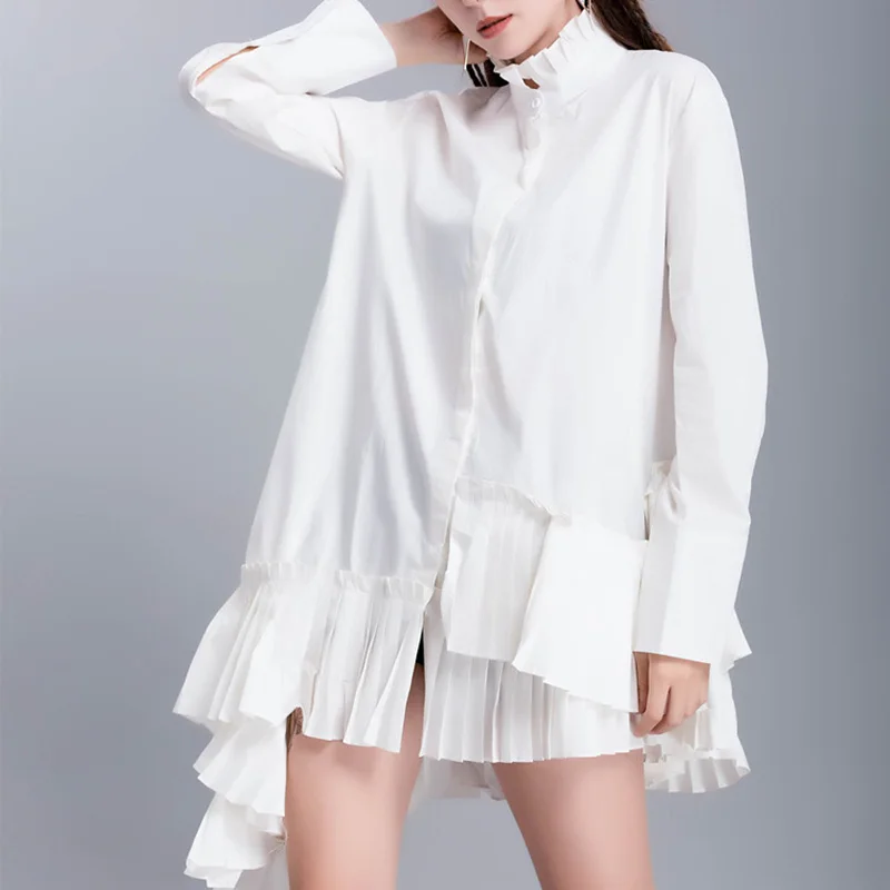 asymmetrical shirt dress