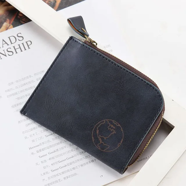 High Quality PU Zipper Simple Style Coin Purse Boys Mini Change Plush Purse Mini Mens Wallet Small Pouch Handbag Headset Bag - Цвет: 2