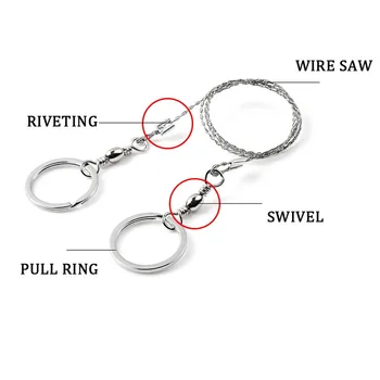 

survival jigsaw Outdoor String Wire Saw Carbon Ring Scroll Travel Camping Hand Stainless Steel Rope Chain Saws Wood Tools
