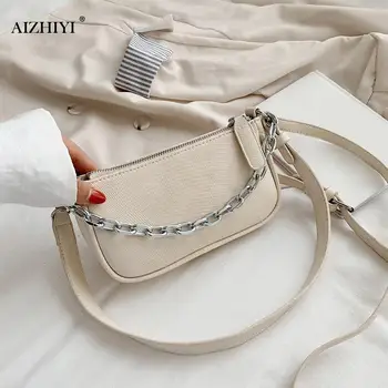 

Leather Crossbody Bag For Women Mini Fashion Messenger Bag Retro Evening Handbag Chain Shoulder Bag Small Purse Female sac a mai