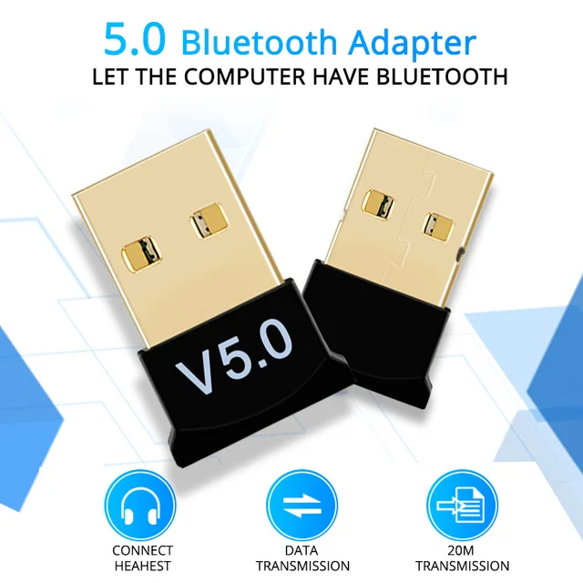 Bluetooth 5.0 Receiver USB Wireless Bluetooth Adapter Audio Dongle Sender for PC Computer Laptop Earphone LMP9.X USB Transmitter 2