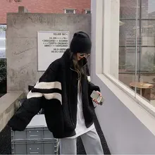 

Lamb Wool Coat Women Fluffy Jacket 2021 Autumn Winter Artificial Fur Coat Black Stand-up Collar Korean Loose Thick Eco Fur Coat