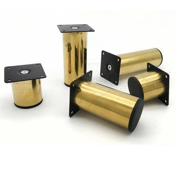 

Round tube stainless steel gold sofa leg DIY chair foot desk legs, furniture hardware metal cabinet feet 8cm/10cm