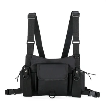 

Multifunctional Chest Bag Unisex Fashion Hip Hop Harness Nylon Tactical Rig Multi Pockets Waist Belt Vest Pouch Streetwear