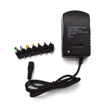 Adjustable Power Supply AC 220V TO 12V 3V 5V 7V 6V 9V Multi Voltage Adapter Adjustable Charger Adapter Converter 7 Plug 3A 30W