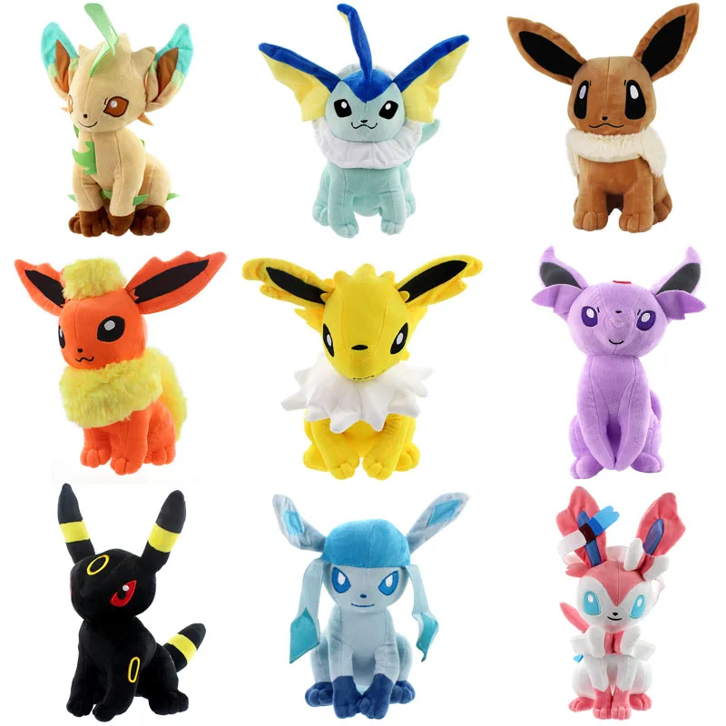 30 см Большой размер аниме Eevees Jolteon Flareon Vaporeon Leafeon Umbreon сильвеон глялеон Мягкие