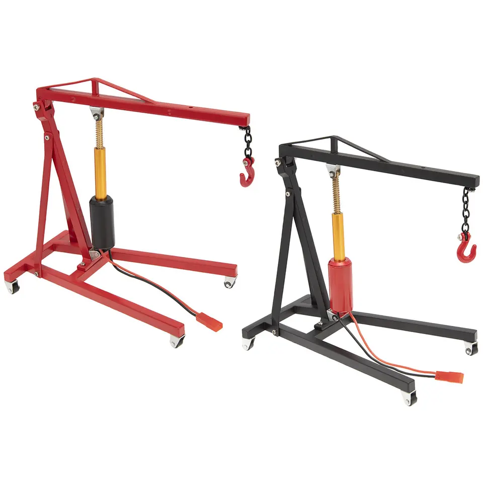KOSDFOGE RC Engine Crane Hanger, Metal Electric Model Car Crane Jack Universal For 1/8 1