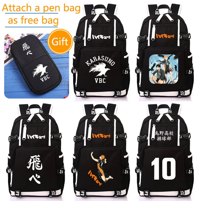 Модный рюкзак с Аниме Haikyuu, сумка для отдыха и путешествий, сумка для ноутбука mochila, сумка для девочек, студентов, подростков, мужчин и женщин