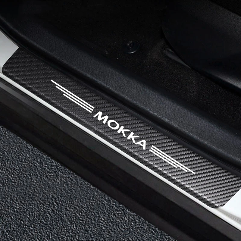 4PCS Car Door Threshold Scuff Plate Sill Protector Stickers For Opel Mokka Auto Entry Pedal Guards Accessories | Автомобили и