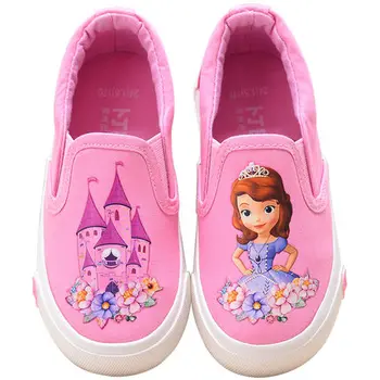 

girls Cartoon princess Sophia Sneakers kids Breathable soft casual shoes new autumn Single shoes Europe size 23-36