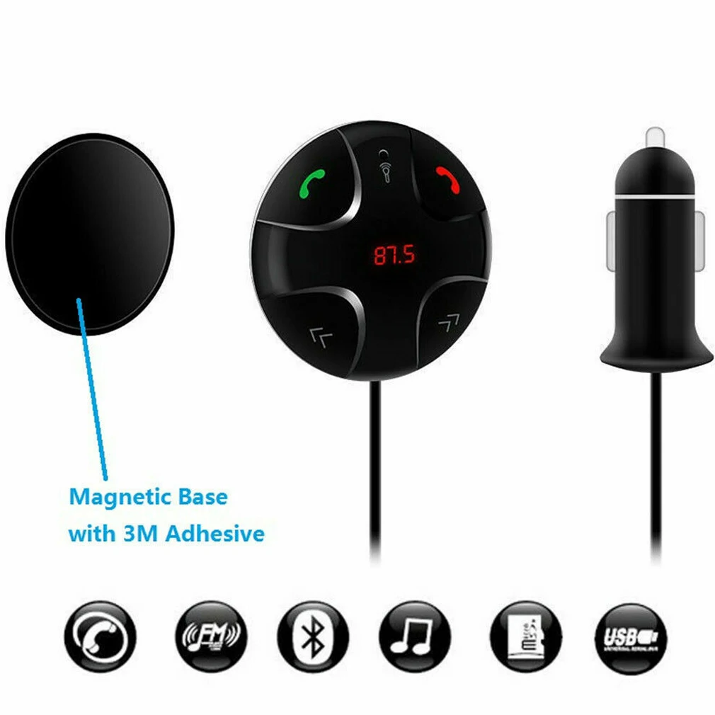 Автомобильный Bluetooth 2usb беспроводной fm-передатчик MP3 радио адаптер USB зарядное устройство автомобильный комплект