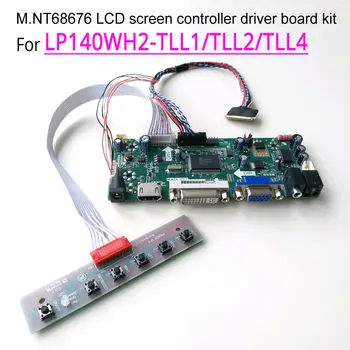 

For LP140WH2-TLL1/TLL2/TLL4 14" HDMI+VGA+DVI LED laptop panel M.NT68676 display controller card WLED LVDS 40Pin 1366*768 DIY kit