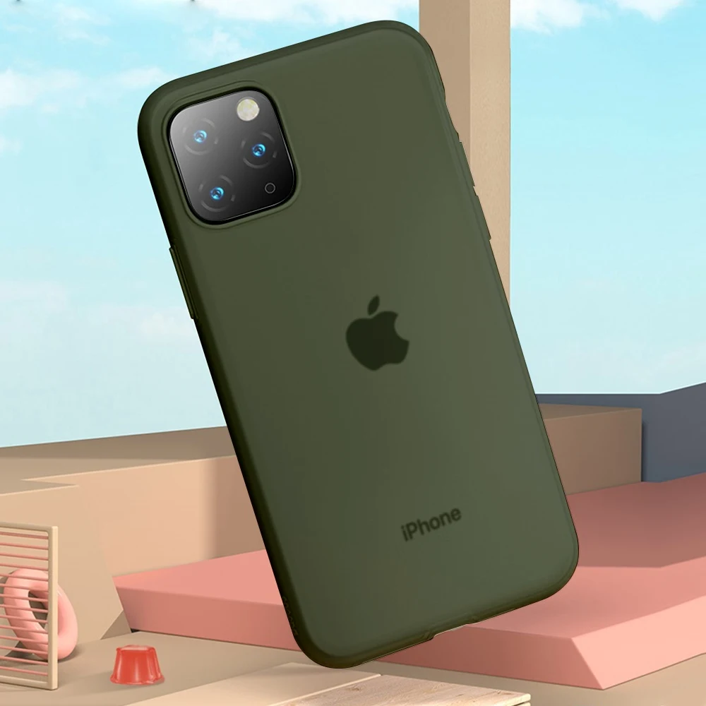 Arvin чехол для iPhone 11 Pro Max, мягкий жидкий силиконовый чехол для детей, приятный на ощупь чехол для iPhone 11 Pro - Цвет: green