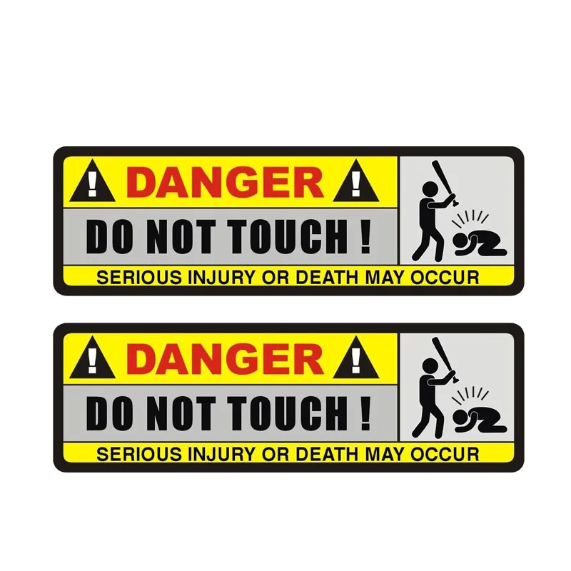 

DANGER Car Sticker Funny DO NOT TOUCH Cover Scratches Car-Stickers for Bumper Suv Vinyl Decal Auto Exterior Decoration 16*5cm