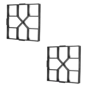 

2 Pack Walk Maker,Pathmate Stone Mold Paving Pavement Concrete Mould for DIY Lawn Patio Yard Garden Walk Way (15.7 x 15.7 x 1.6I