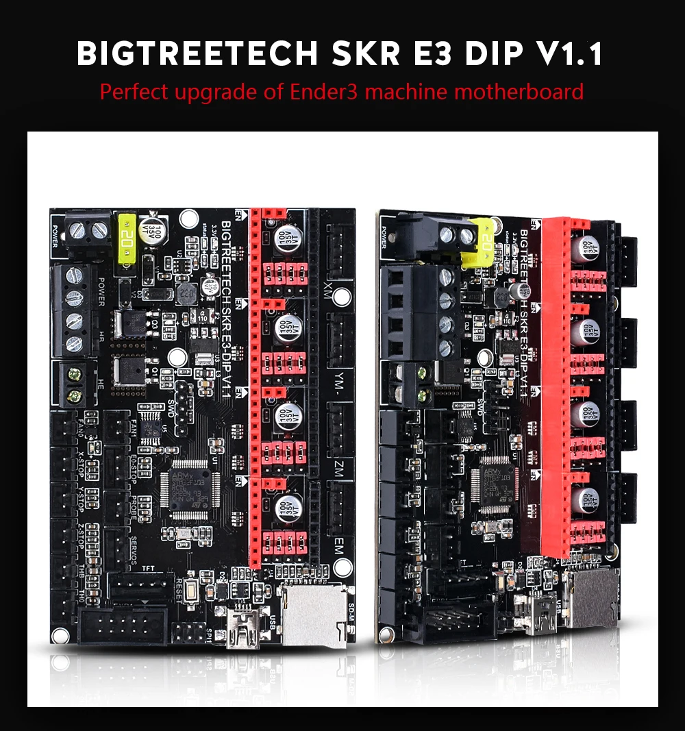 BIGTREETECH SKR MINI E3 V1.2 интегрированный TMC2209 UART с TFT24 V1.1 комплект дисплея 12864 lcd для SKR V1.3 Ender 3 PRO 3d принтер
