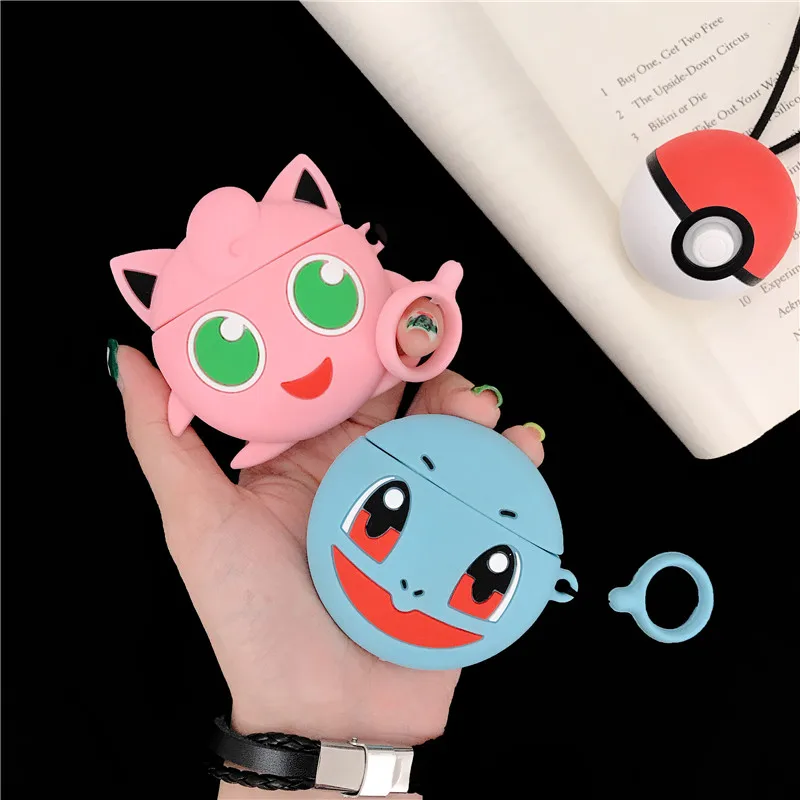 Для Apple Airpods 1 3D Милые Jigglypuff Gengar weckle корпусы гарнитурные для Airpods 2 прекрасный мультяшный наушник защитный чехол