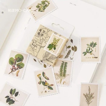 

45Pcs/Pack Plant Encyclopedia Pattern Sticky Stickers Decoracion Boxed Scrapbook Office Stationery School Supplies