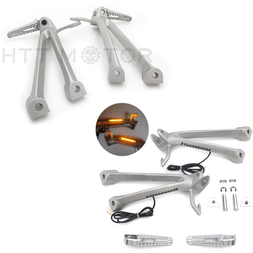 Turn Signal Foot Peg For Suzuki Gsxr600 750 2006 2007 Silver Rear