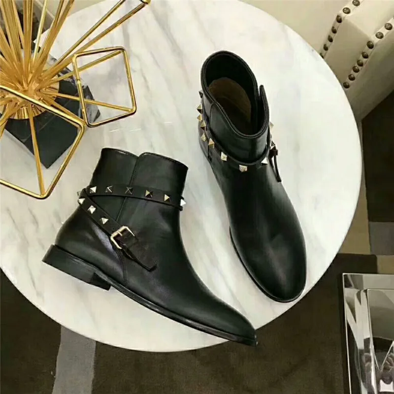 Женские ботинки; scarpe donna chaussures femme; женские ботинки с пряжкой; женская обувь на низком каблуке; модная обувь с круглым носком; botas mujer