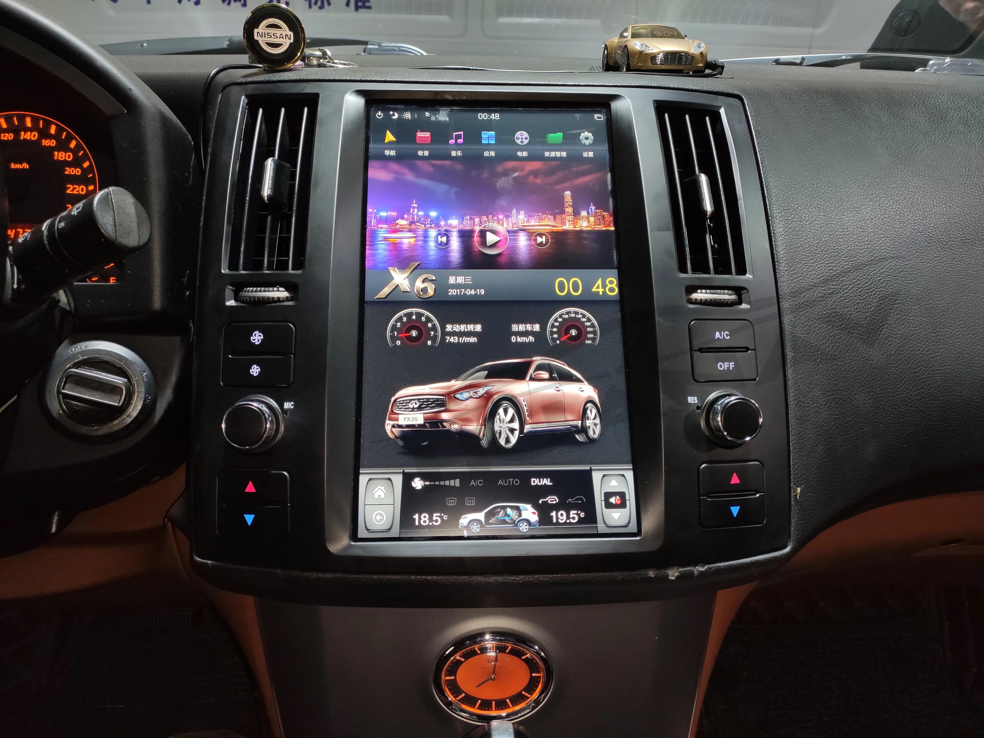Tesla стиль Android 8,1 gps навигация для Infiniti FX45 FX25 FX35 FX37 2004+ Авто Радио Coche мультимедиа плеер головное устройство