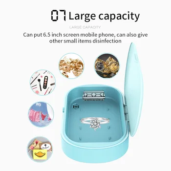 

Portable UV Smartphone Sanitizer 10W Wireless Charger Multi-Use For Smartphone Toothbrushes Jewelry Sterilizeration Box