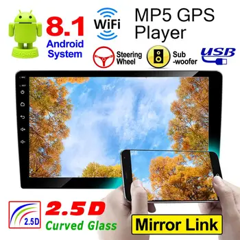 

Car Radio 9 Inch Bluetooth Mp5 Multimedia Player Universal Car Stereo GPS Navigator Support Mirror Link For Android 8.1