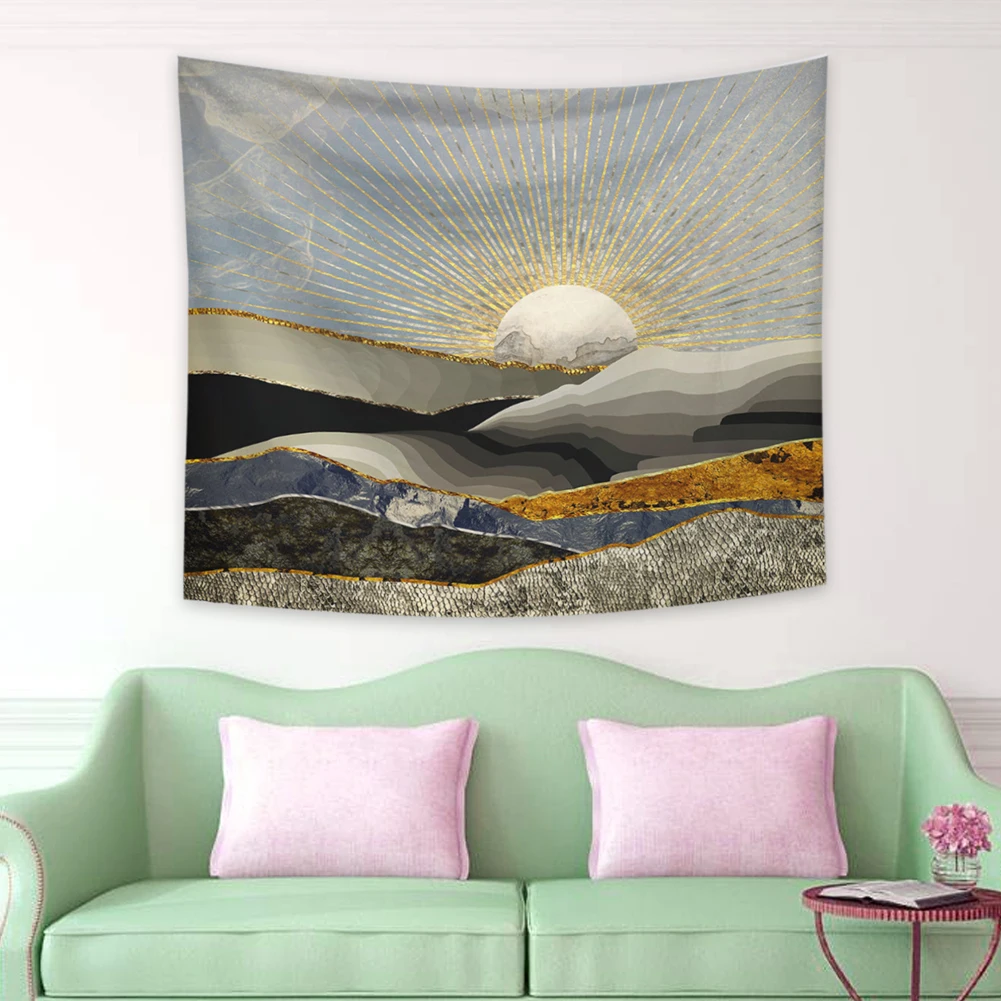 Landscape Background Soft Wall Tapestry Hanging Gift Home Decor Sunset Nature Living Room Art Dorm Print Bedroom