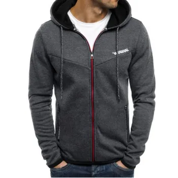 

New Winter Autumn Hoodies Sport Shirt Men Hat Zipper Running Jackets Fitness Gym Sports Clothing Sport Top Men's Sportswear 2019