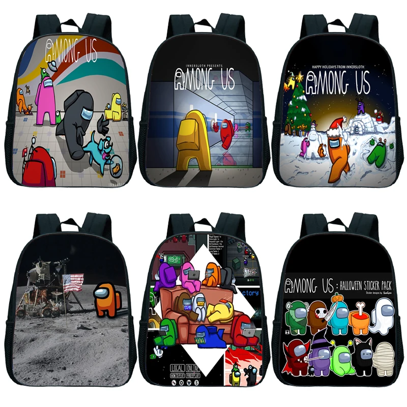 

Among Us Backpack Daily School Bag For Teenage Girls Kids Multi-Function Small Bagpack Female Student Travel Backpack