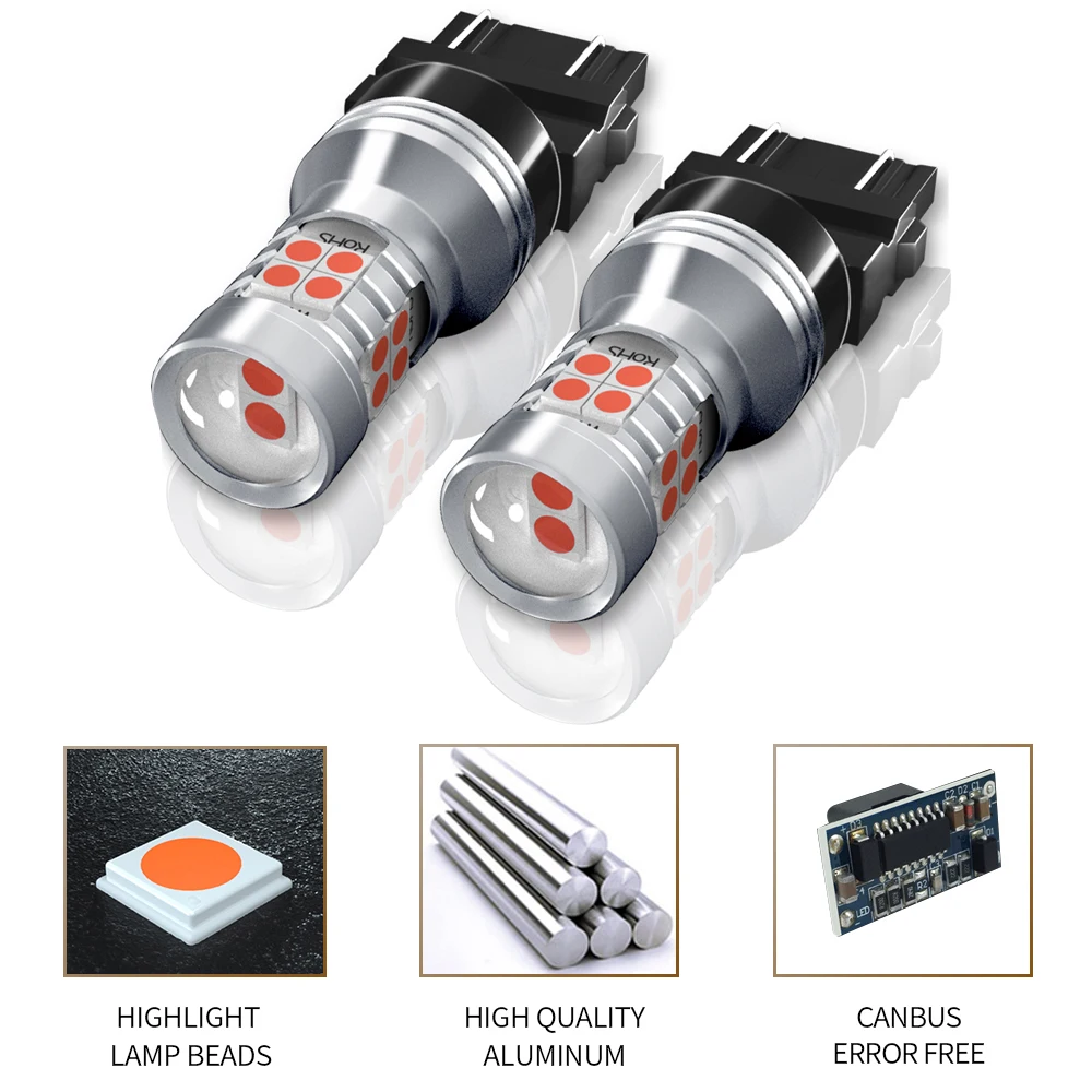2pcs LED �극��ũ ����Ʈ Blub ���� 3157 P27/7W T25 Canbus ���� ��ɰ� ��ħ�� �׷��� ü��Ű XJ �ֱ��� ���۷� TJ JK JL