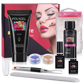 

Poly Nail Extension Gel Kit 1 Color 30ml Enhancement Manicure Set for Starters Gift Box Nail Extensions Tool Manicure Salon