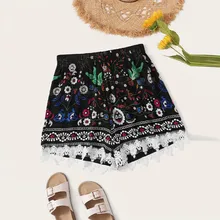 Модные женские летние леггинсы с принтом повседневные короткие шорты Панталоны летние современные женские шорты для отдыха# X2