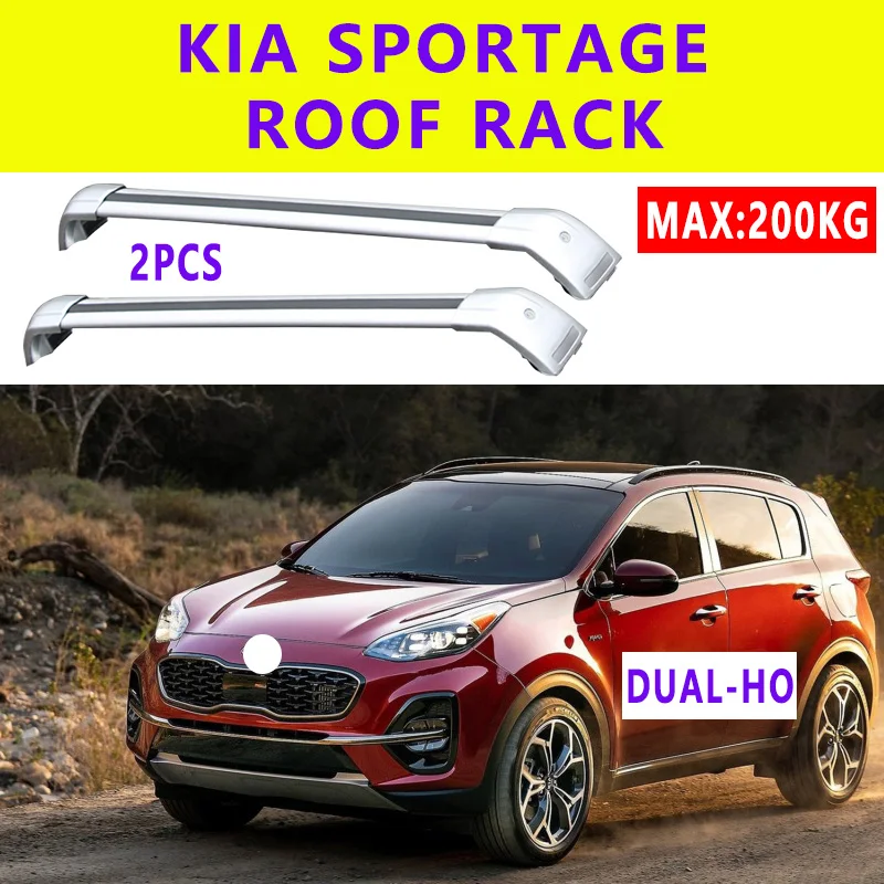 

DUAL-HO 2Pcs Roof Bars for KIA SPORTAGE (QL, QLE) 4TH 2015-2020 Aluminum Alloy Side Bars Cross Rails Roof Rack Luggage Carrier