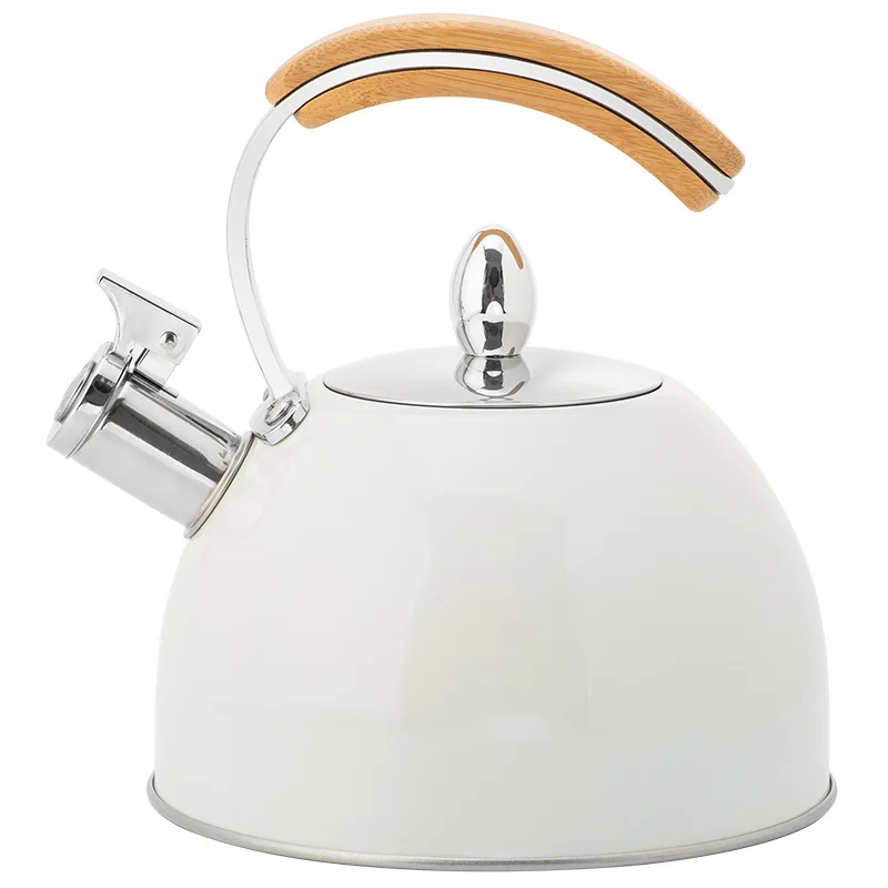 Whistling Water Kettle 3L White Stainless Steel Teapot Pot Eco Friendly Vintage Fluitketel Kitchen Dining Bar EB5SH | Дом и сад
