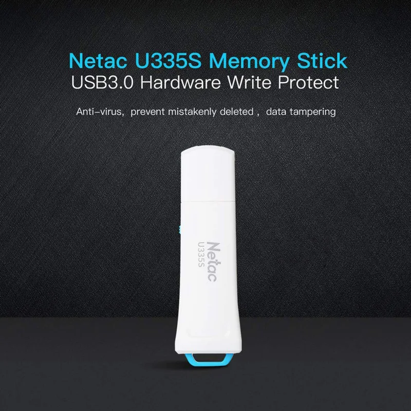 Netac U335S USB флешка флеш накопитель 16 Гб защита от записи секретная ручка пластик