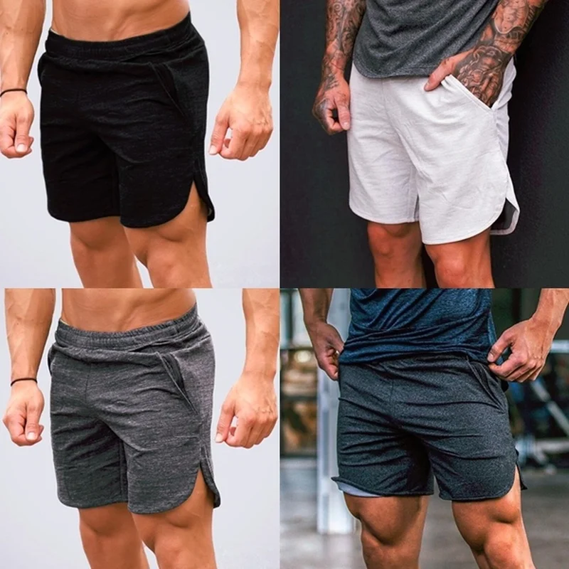ZOGAA Summer Shorts Men's Sports Shorts Casual Running Beach Shorts Male Solid Loose Quick-drying Five Pants Fitness Soft Shorts