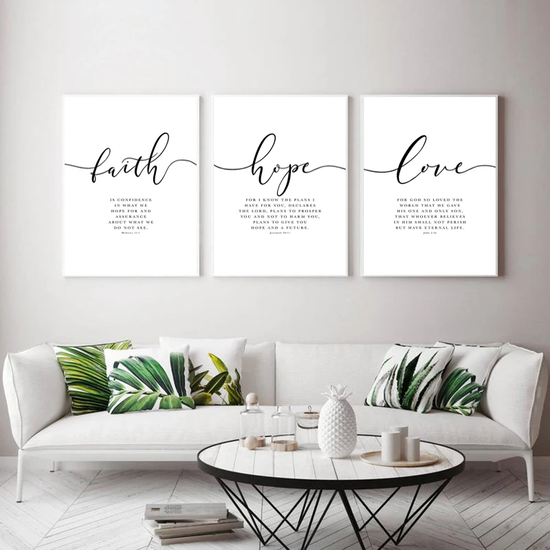 Faith Hope Love Wall Art Image 2