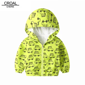 

CROAL CHERIE Spring Autum Kids Jacket Fashion Girls Outerwear Boys Coats Kids Baby Windbreaker Hooded Children Clothing