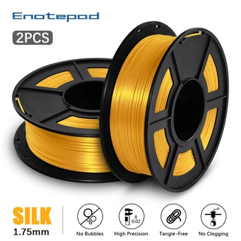 

Enotepad whole sale 1.75mm Silk Filament with Vacuum packaging 1kg 1/2rolls per set pla silk filament wire for 3d printer